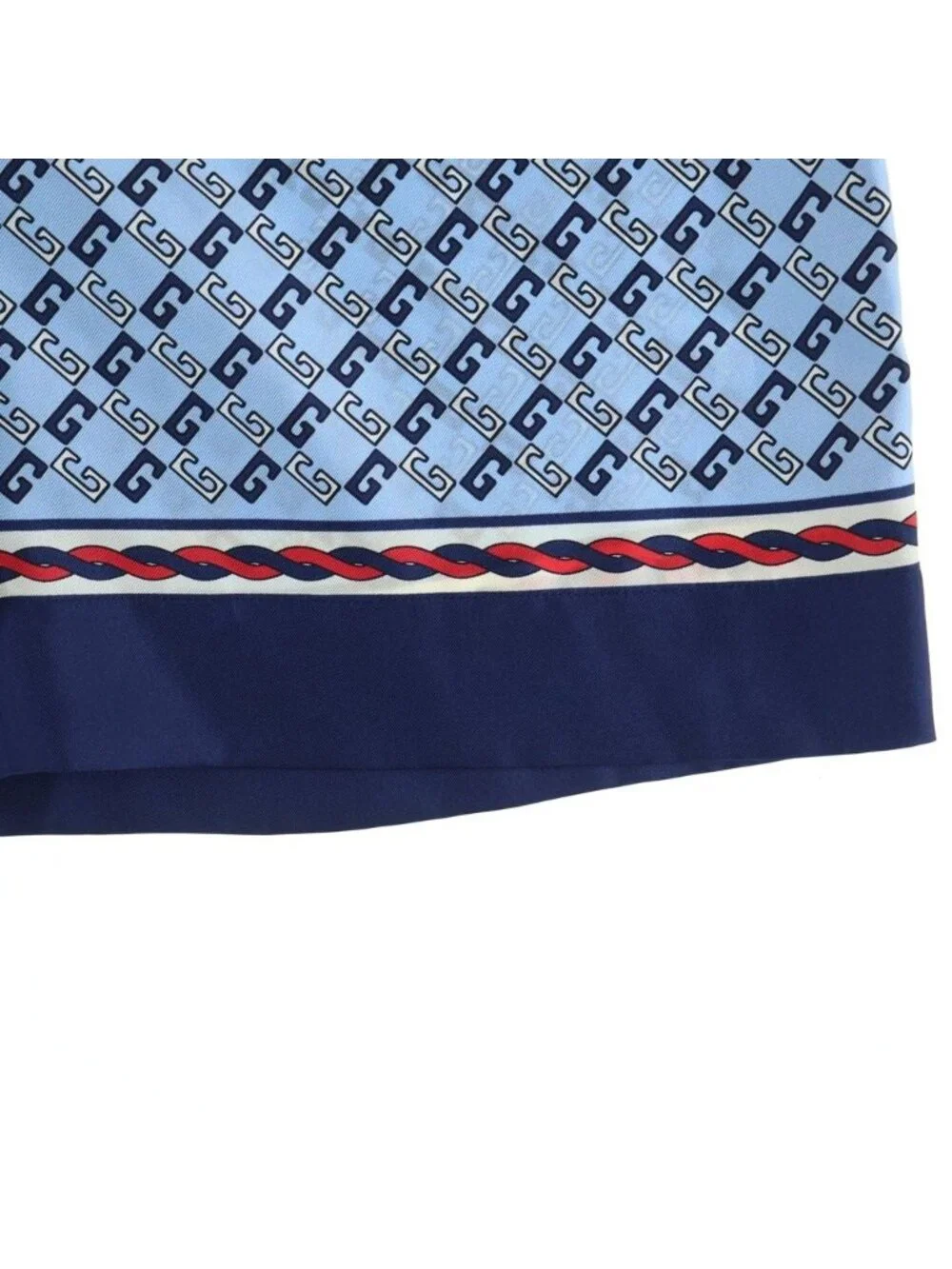 Gucci Silk Shorts Allover Blue Zamzy